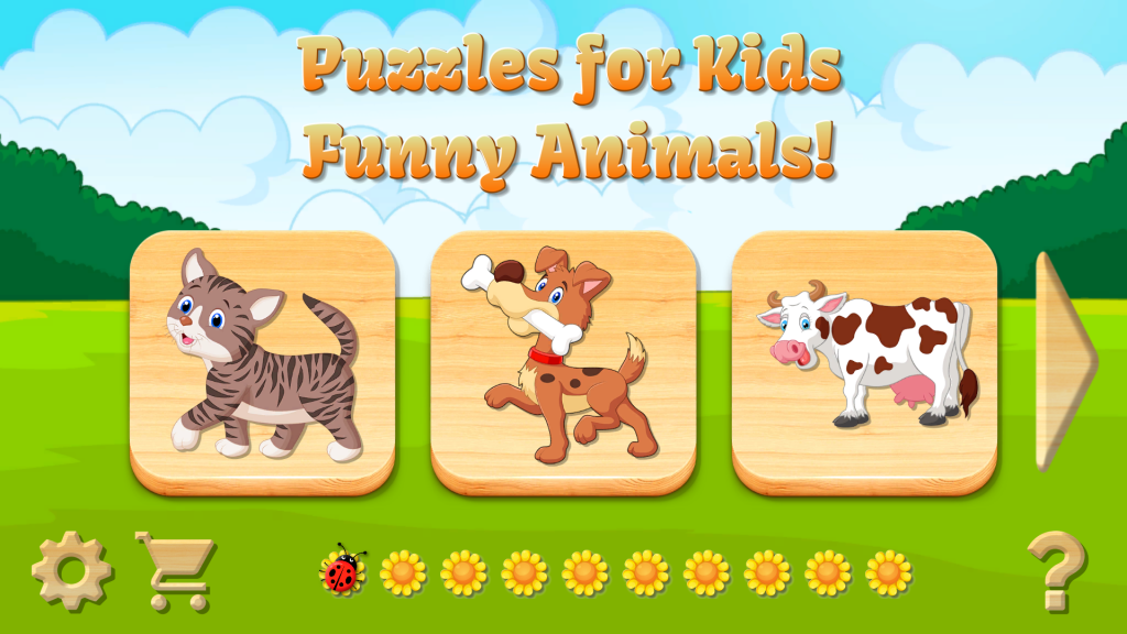 Puzzle for Kids main menu